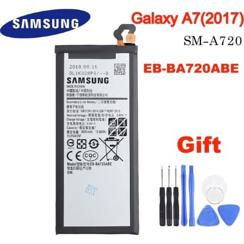 Samsung Galaxy A7 2017 version A720 SM-A720 A720F SM-A720S A720F/DS SAMSUNG Original EB-BA720ABE 3600mAh Battery +Tools