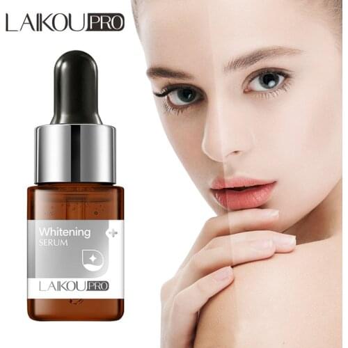 LAIKOU PRO Whitening Serum Brightening Fades Spots Moisturizing Shrink Pores Essence Anti-Wrinkle Anti-Aging Skin Care 12ml