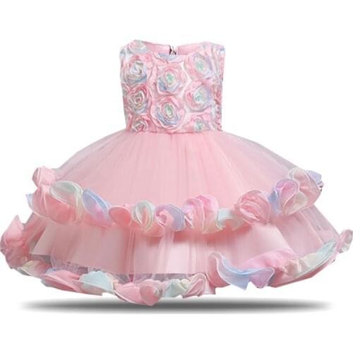 PLBBFZ 2021 Flower Kids Dresses For Girls Teenager Bridesmaid Elegant Princess Lace Wedding Dress Party Formal Children Clothes