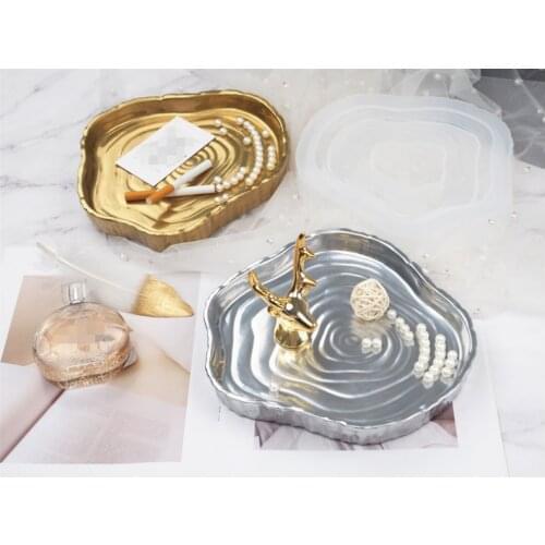 Transparent Silicone Mould Dried Flower Resin Decorative Craft DIY Irregular stump ashtray Mold epoxy resin molds for jewelry