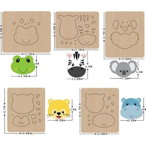 Wood Cutting Die Cat Frog zebra Animals 2021 New Wooden Die Stencils For Cut Leather Cloth Fit Common Die Cutting Machines