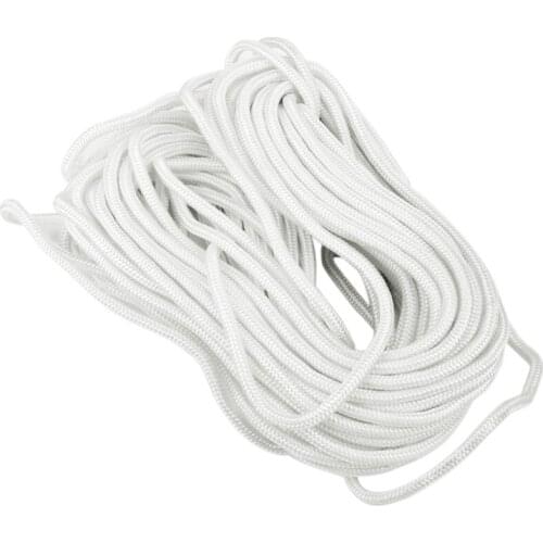 20m 6mm White Nylon Polyester Anchor Rope Moorings Boats Builder Kayak Canoe