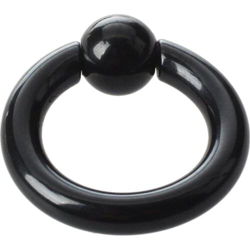 Stainless Steel Ears Nose Plug Tunnel Piercing Eazy Captive Bead Ear Rings BCR Stud Piercing Jewelry Size:6gauge X 5/8"(16mm)