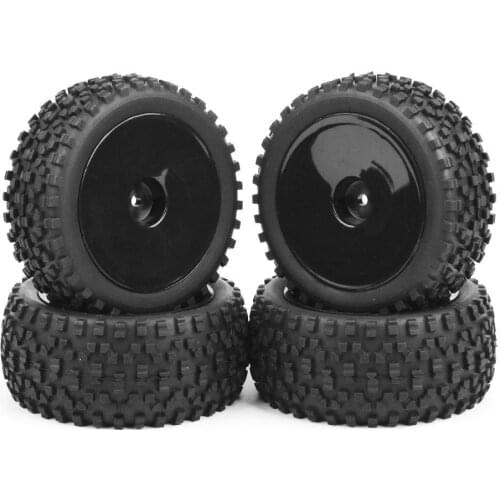 1/10 4PCS Front Rear Tires And Wheel Rims Off-Road Car Tyres For HSP RC Automobile Toy Accessories