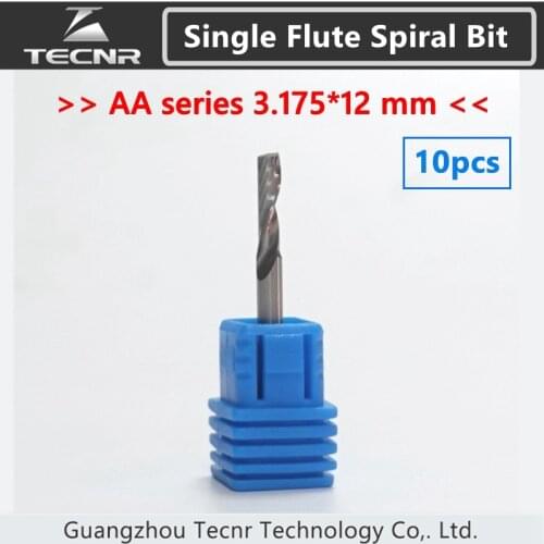 10pcs 3A series 3.175*12 mm single Flute Spiral Bit end mill Japan material