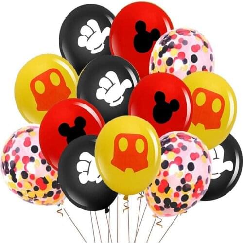 10pcs Mickey Mouse Party Latex Balloons Adult Birthday Party Decorations kids Globos Cumpleanos Infantiles Baby Shower Supplies