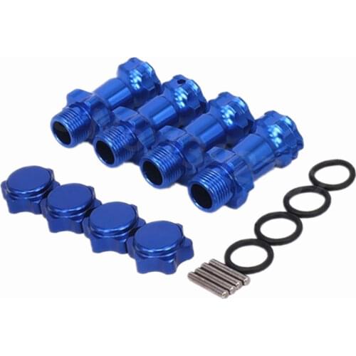 1Set Aluminum Alloy Wheel Hex Hubs 17mm*23mm Inner Diameter 8mm Extension Adapter With Pin&O-Ring For 1/8 Scale Models RC Car