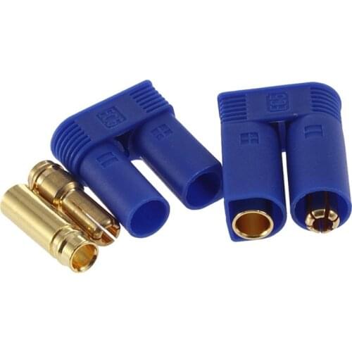 2 Pairs/Lot EC5 5mm Bullet Connector Male + Female Plugs Adapter Battery For RC Car Plane Helicopter
