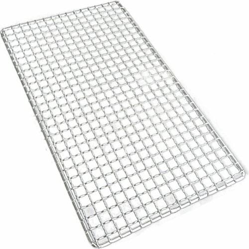 2Pcs 44*26cm BBQ Grill Stainless Steel Grill Meshes Outdoor Camping Vegetables Meat Fish Seafood Cooking Net BBQ Tools