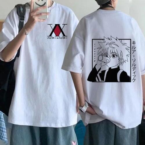 2021 Men Women T-shirt Tops Kawaii Hunter X Hunter Tshirt Killua Zoldyck Casual Manga Tee Shirt Clothes