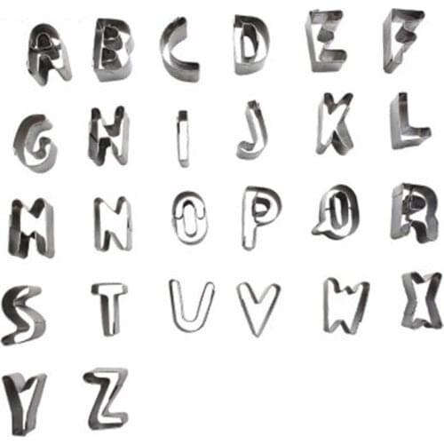 DIY Letter number 37pcs stainless steel mold fondant baking tools Cookie Tools cake decoration tools Valentines Day Easter