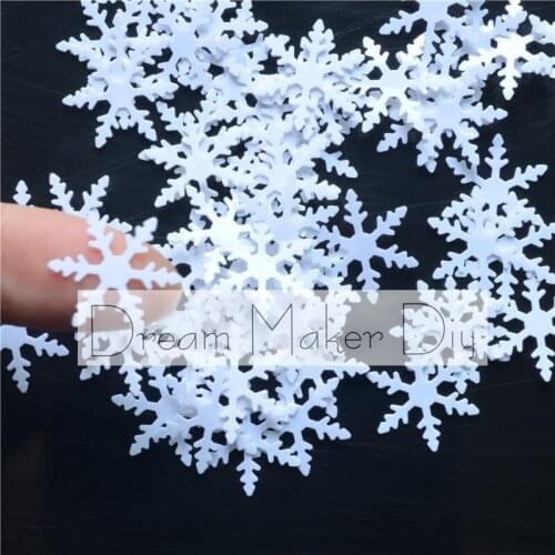 500Pcs(50g)/lot 15*18mm White/Mix Color Christmas Snowflake Sequins Sewing Scrapbooking Crafts Christmas Decoration Ornament