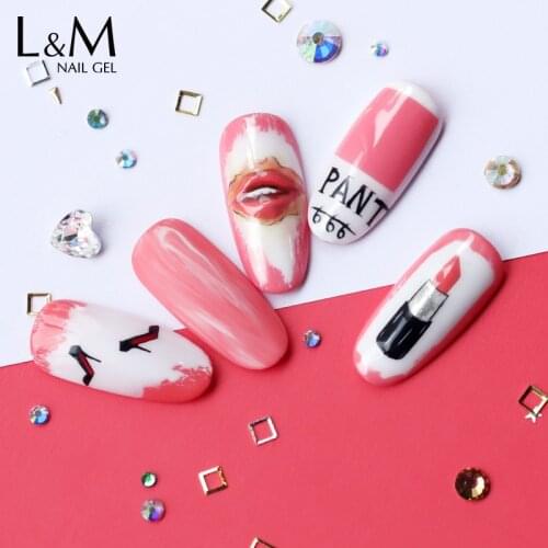 6 Pcs Lot IDO Gelpolish Coral Red Soak Off UV Gel Polish Pure Color Nail Art Gel Varnish Long Lasting Manicure