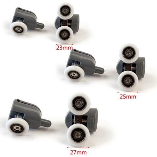 8Pcs/Set Adjustable Shower Room Cabins Swinging Pulley Sliding Door Bathroom Roller Runners Wheels