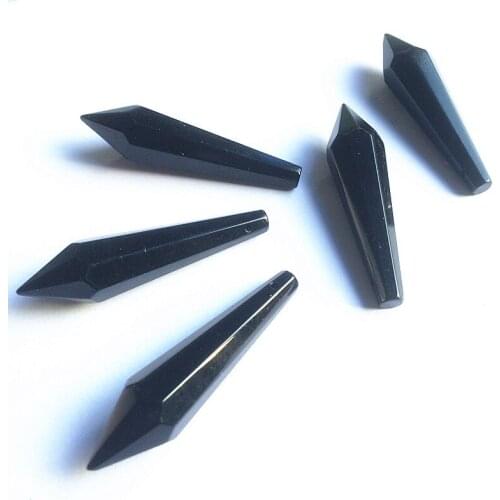 Wholesale Price pcs 53mm Nice Black K9 Crystal U-drop Icicle Chandelier Part (Free Rings) Glass Prisms For Table Lamp Pendants