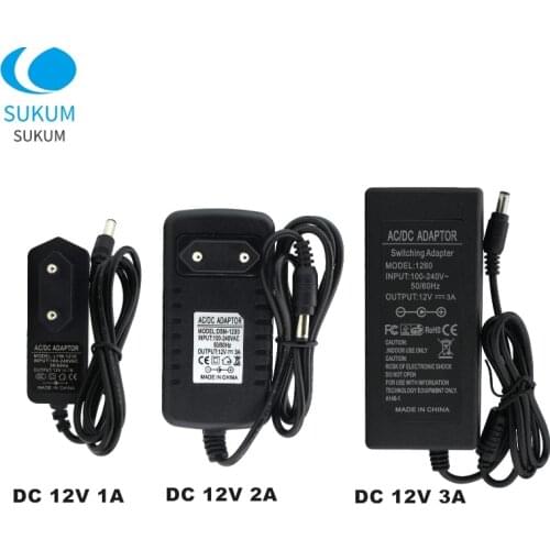 DC 12V 1A 2A 3A 5A 10A Power Adapter Switch Power Supply Charger EU US For LED Light Strips CCTV