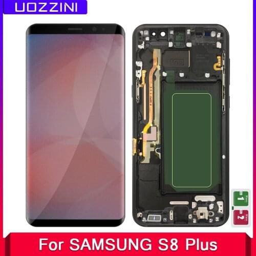 For S8 Plus LCD SUPER AMOLED For SAMSUNG Galaxy S8 Plus G955 G955F Display Touch Screen Digitizer Assembly Replace With/No Frame