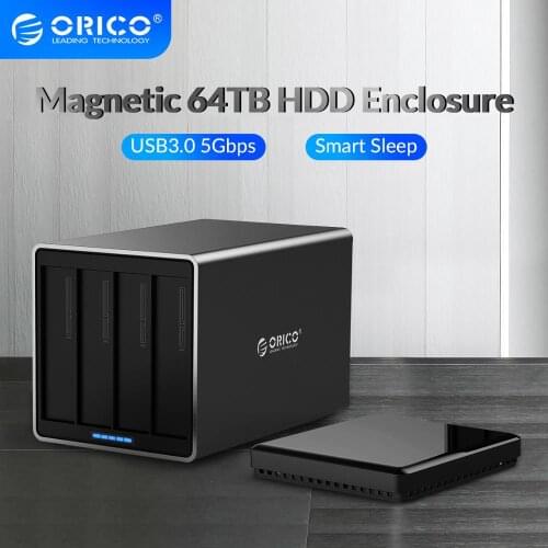3.5 inch 4 Bay USB3.0 Hard Drive Enclosure,Disk array cabinet, 64TB storage, 12V6.5A external power supply,ORICO NS400U3