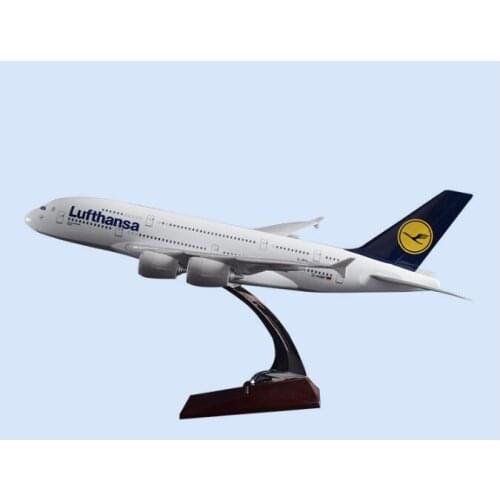 45cm Resin Etihad/German Lufthansa/Malaysia Airbus A380 Aircraft Model Airplane Stand Model Collection Adult Children Gift Toy
