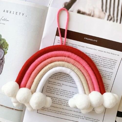 Cotton Rope Hand-woven Cloud Rainbow Ornament Weaving Home Wall Hanging Decoration Baby Kids Room Tent Ornaments Photo props