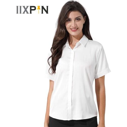 IIXPIN Womens Satin Shirts