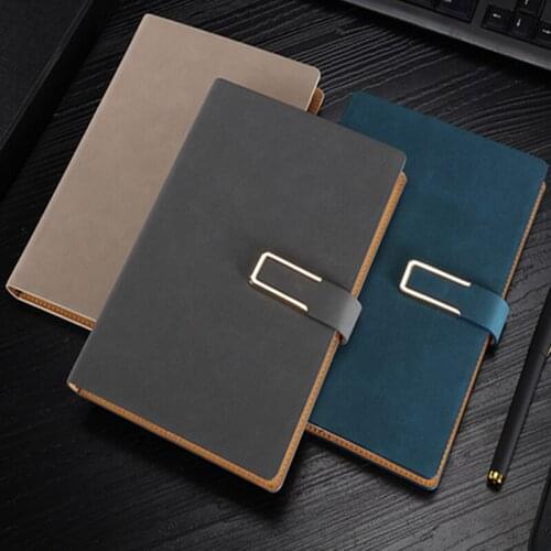 Classic hardcover office school notebook stationery, fine bandage planner notebook,4 kinds inner paper:Blank line grid dots,A5