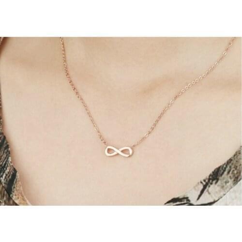 Korean fashion simple bohimia jewelry s925 sterling silver jewelry with number 8 cross necklace for women gifts wholesale