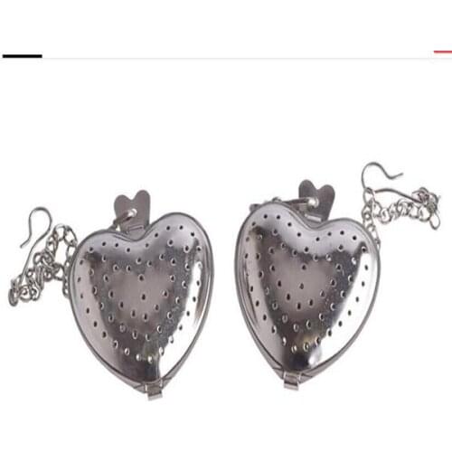Fashion Stainless Steel Silver Heart Tea Spice Strainer Ball Infuser Filter Herb Steeper Tea Infuser