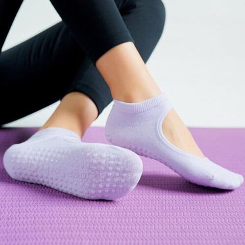 Yoga Socks Breathable Pilates Ballet Socks Ankle Bandage Cotton Non Slip Sports Dance Socks Slippers With Grips