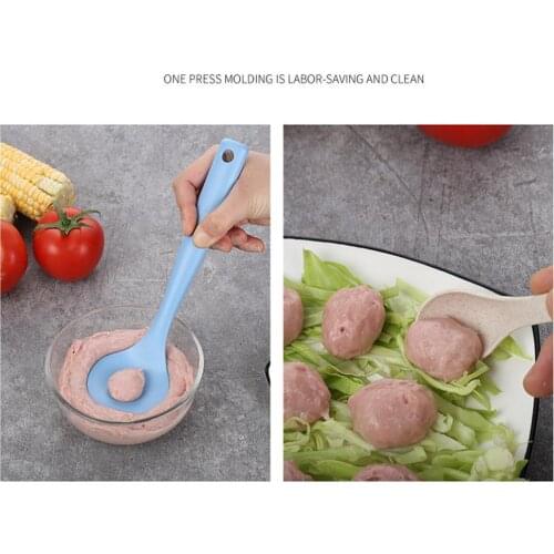 New Light Save Effort Non Stick Creative Meatball Making Home Mold Kitchen Elliptical Leakage Handhold Gadget Utensil Spoon B0L1