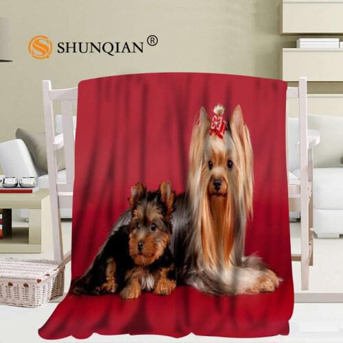Custom Yorkshire Cute Dog Blanket Soft DIY Your Picture Decoration Bedroom Size 56x80Inch,50X60Inch,40X50Inch A7.10