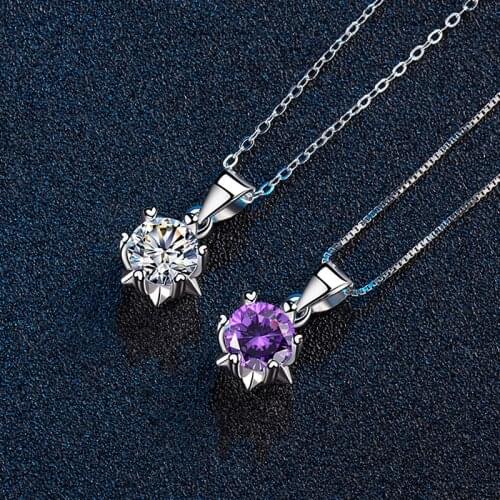 Necklace for women moissanite necklaces jewerly sterling silver 925 gifts for women pendant luxury women silver 925 jewelry