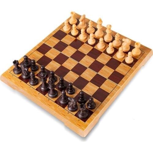 Top Grade Portable Travel Chess Set Plastic Chess Game Magnetic Chess Pieces Folding Chessboard As Children Gift Toy Board Games