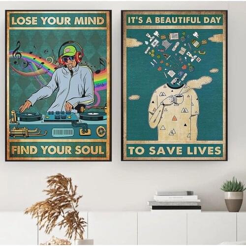 Lose Your Mind Find Your Soul Quote Poster Wall Art Prints Canvas Painting Nordic Wall Pictures For Doctor Home Decoration
