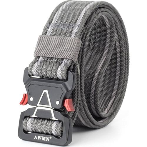 2021 Casual Nylon Belt For Jeans High Quality Hiking Training Mens Belt Metal Buckle Tough Tactical Waistband Gym Accessories