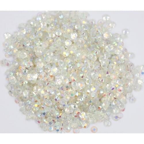 Transparent clear AB Color Flatback стразы Resin Non hotfix Rhinestones in Bulk Package Plastic Nail Art Decoration for Garment
