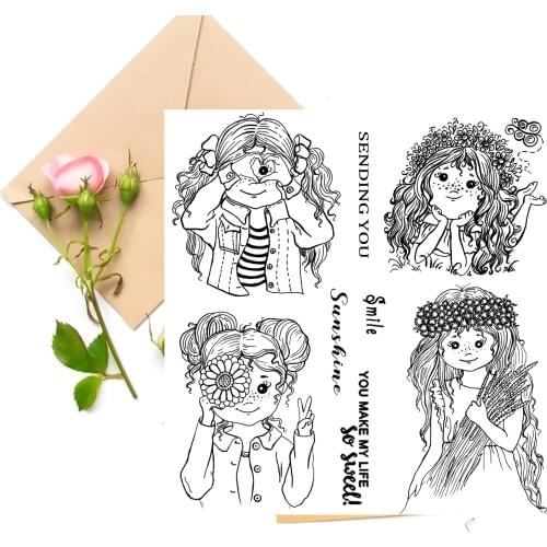Cute Children Clear Stamps For DIY Scrapbooking Card Making Silicone Stamps Fun Decoration Supplies