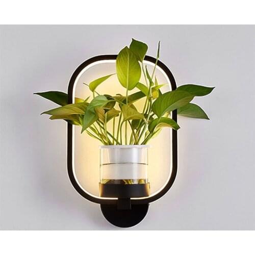 Bedside lamp led bedroom wall lamp modern minimalist lamps fashion creative living room stairs aisle warm plants