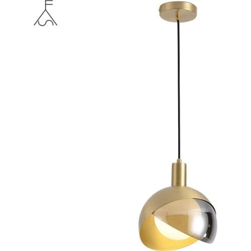 Modern Glass Pendant Lights Fixture Bedside Creative Round Ball Bedroom Hanging Lamp Luminaire Kitchen Decoration Led Lighting