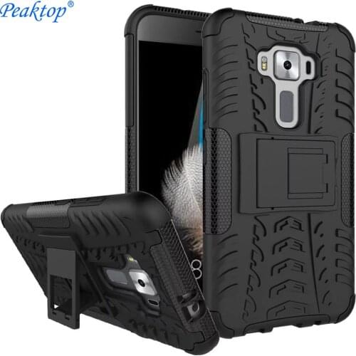 Heavy Duty Armor Holder Stand Case For Asus Zenfone 3 ZE520KL ZE552KL MAX ZC520TL Deluxe Shockproof Absorbing Hard Back Cover