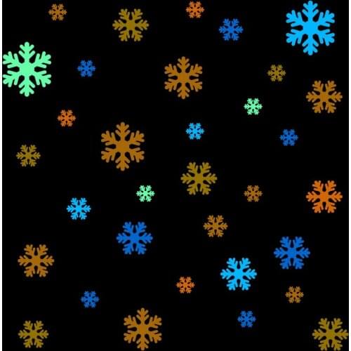 Glow in the Dark Christmas Snowflake Stickers Shop Window Winter Glass Wall Stickers Kids Rooms Happy New Year Luminous Decals