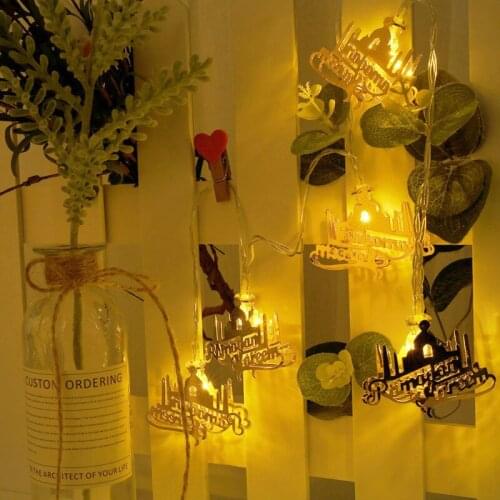 1PC Ramadan Decorations Moon Star Led String Lights Decor For Home Islam Muslim Event Party Supplies Eid al-Fitr Decor