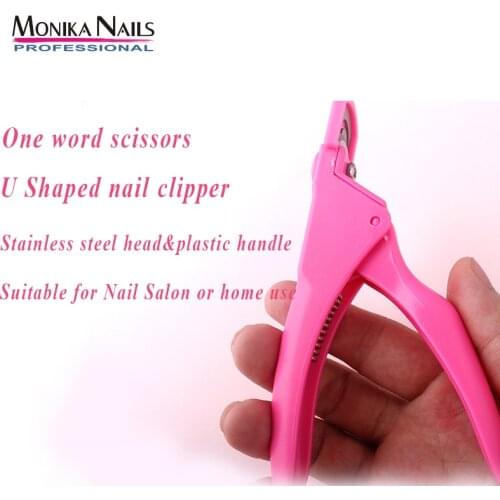 U Type One Word Scissors Nail Care Trimmer Cutters Manicure Tools 4 Colors Nail Clipper For Nail Atr Salon Home Use Equipment