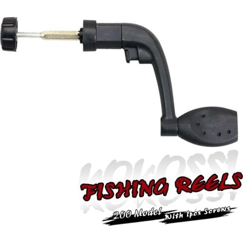 Universal 200 Model Fishing Reels Rock Arms Pastic small fishing wheels Rocks Arm Folding Handle +1pcs Screws