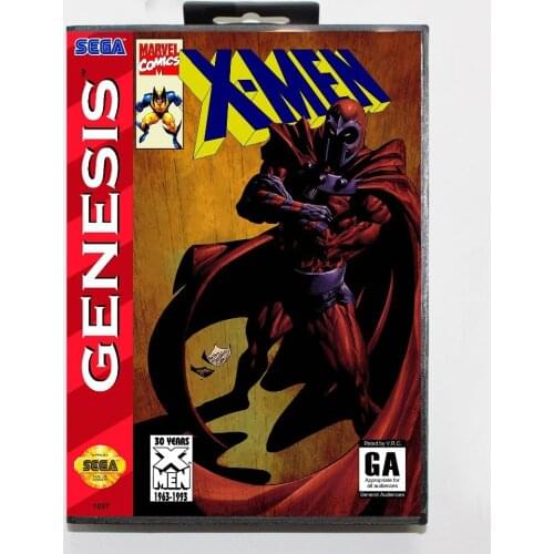 X Men 1 Game Cartridge 16 bit MD Game Card With Retail Box For Sega Mega Drive