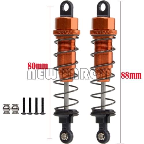 2Pc Adjustable 60MM to 80MM Oil Shock Absorber Damper Aluminum 3mm Shafts For RC Car 1/10 Truck CrawlerTRX4 Axial SCX10 RC4WD