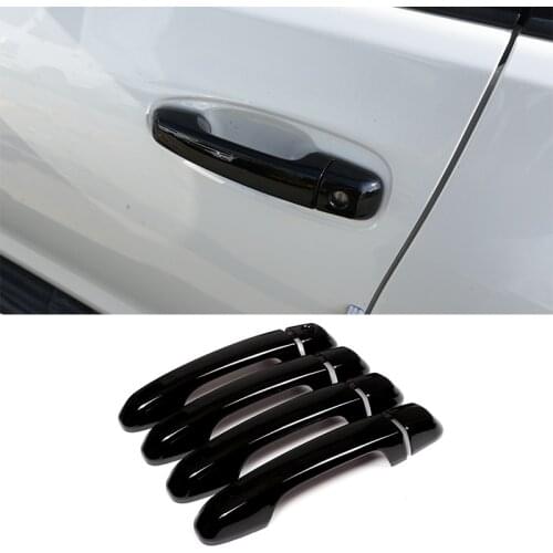 2 Styles Glossy Black ABS Chrome Door Handle Trim Car Accessories For Toyota Land Cruiser Prado FJ150 150 2010-2018 8Pcs