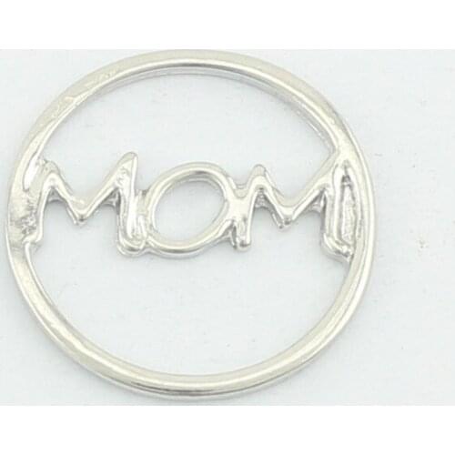 2019 Silver Floating Locket Charms 22mm Window Plates Charms fit 30mm Locket Jewelry Pendants