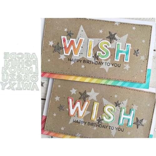 2021 New Arrival Uppercase English Letters Metal Cutting Dies Craft Die Cut Stencil Scrapbooking Make Mould Sheet Decor Template