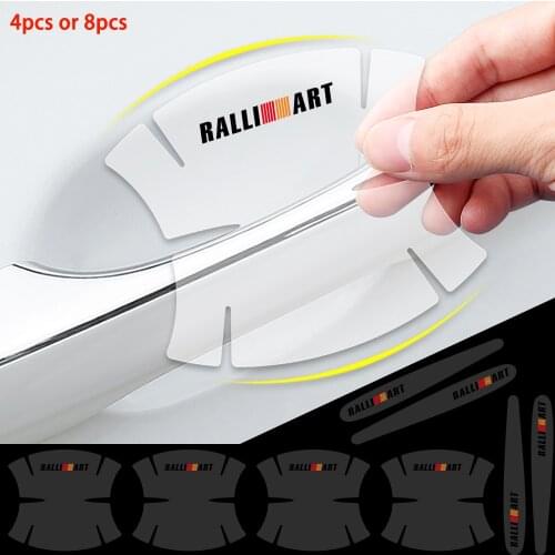 4 PCS / 8 PCS For KIA Sportage Rio Sorento Soul Picanto Car Door Handle Stickers Auto Handle Protection Anti Scratch Stickers